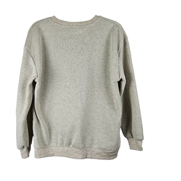 Christmas But Dead Inside Pullover Sweatshirt Size M Adult Skeleton Santa Grey - Picture 5 of 5